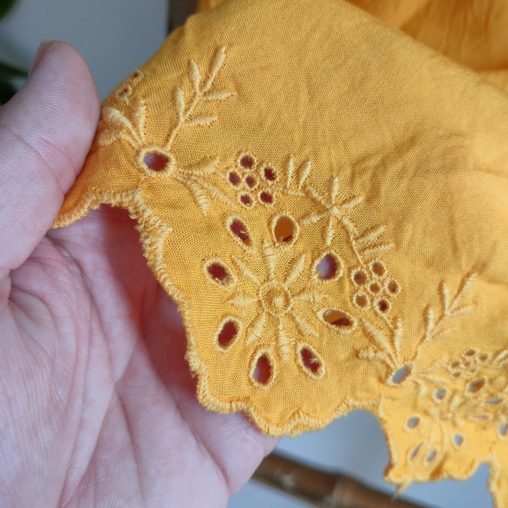 💚 Orange Broderie Anglaise Top - Picture 3 of 14